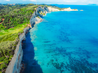 Cape Drastis near Canal d'Amour  on Corfu In Greece. Greek town Sidari.