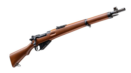 Classic Rifle: An antique rifle is presented against a backdrop, capturing the raw power of history and the precision of craftsmanship.