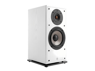 Obraz premium White Bookshelf Speaker Modern Audio Design