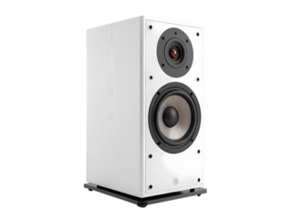 White Bookshelf Speaker Modern Audio Design