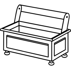 Children's toy storage bench vector 
