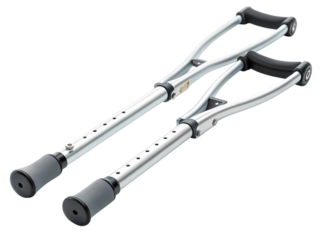 Pair of Adjustable Aluminum Crutches