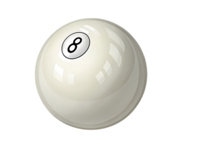 Closeup View of an Eight Ball