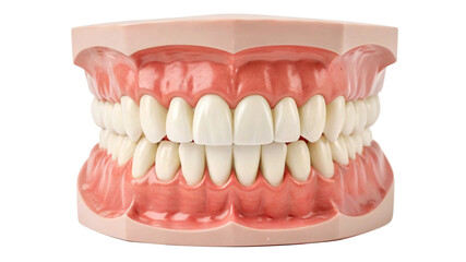 Obraz premium Realistic Dental Model Showing Upper and Lower Teeth