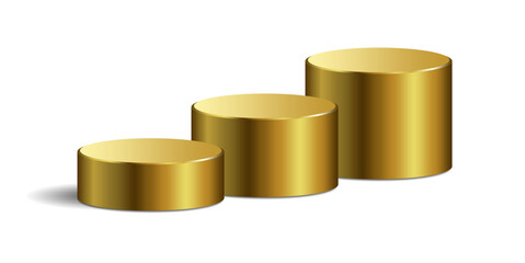 Golden circle podium stage platform pedestal vector for awards, product showcases, and achievements. Ideal for illustrating victory, success, and top-tier presentation.