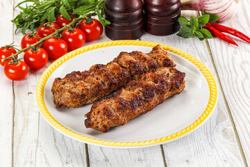Chicken kebab minced meat and spices