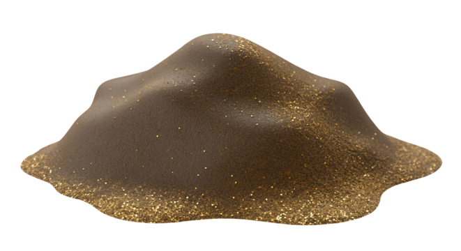 Shimmering gold sand pile texture for digital or print backgrounds with luxury aesthetic appeal