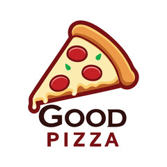 Pizza, good pizza, pizza food logo