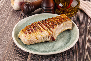 Tasty hot grilled pork loin