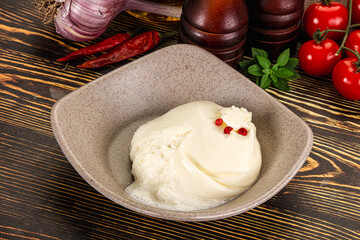 Italian soft young cheese burrata