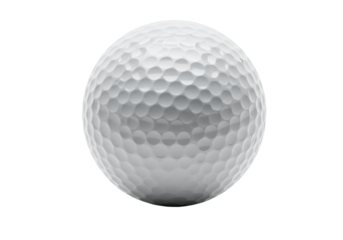 A pristine white golf ball resting on a clean surface, ideal for sports promotion