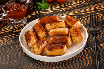 Roasted chicken mini sausages for breakfast