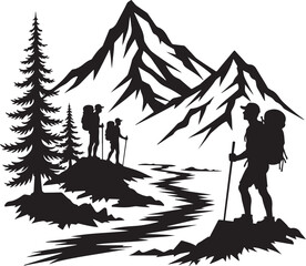 Hiking and Mountain SVG Bundle

Outdoor Explorer Silhouette Set

Wilderness Hike Scene Clipart