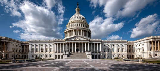 Fototapeta premium Government capitol building. Generative AI technology.