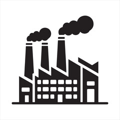 Obraz premium factory vector silhouette clip art logo design illustration