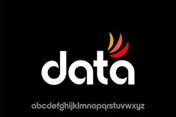 Data technology concept, modern design logo