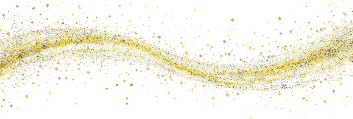 Abstract flowing golden stream