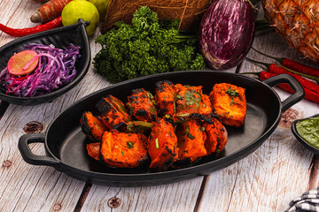 Indian cuisine - spicy chili paneer