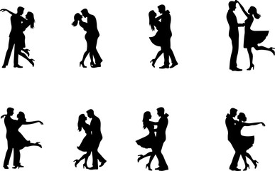 Naklejka premium Elegant Female Silhouette Profile Bundle