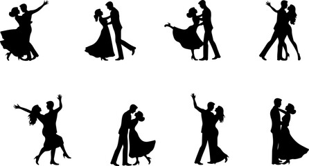 Obraz premium Elegant Female Silhouette Profile Bundle