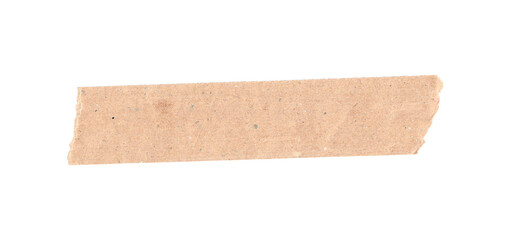 Vintage brown Torn Paper on a Transparent Background, Adhesive paper tape isolated on a white background	