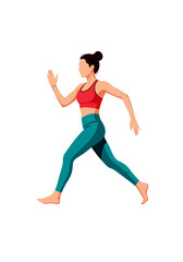 Woman in Motion: Fitness and Exercise Illustration