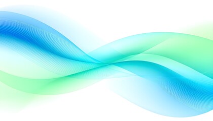 Wavy abstract design with fluid teal, sea green, and misty white lines flowing across a tranquil canvas