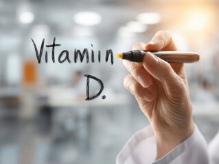 Handwriting on glass shows vitamin D in modern laboratory setting
