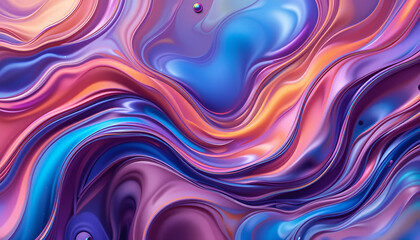 Obraz premium Colorful abstract fluid background with smooth waves and vibrant gradients