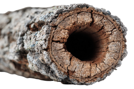 Enchanting hollow log macro photography rustic textured detail weathered bark close up nature s raw
