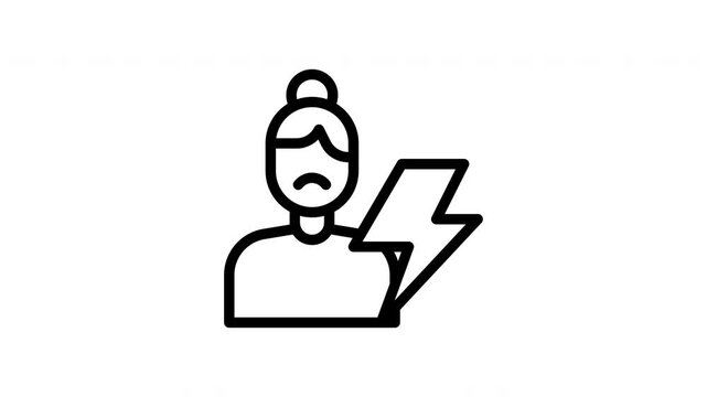 electrocution minimalist line animation