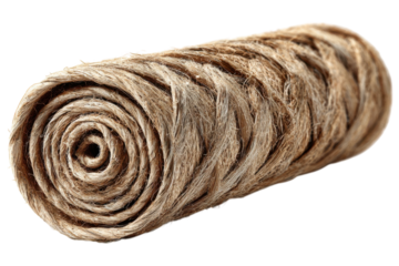 Natural jute rope roll close up pattern with a spiral form Rustic eco friendly hemp craft design 100