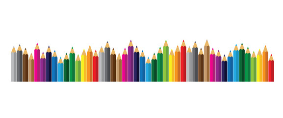 Colorful Pencil Border , back to school, vector design