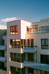 Fototapeta premium photovoltaic system on high-rise balcony