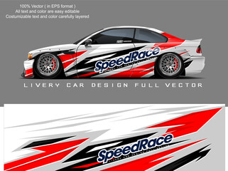 car livery graphic vector. abstract grunge background design for vehicle vinyl wrap and car branding