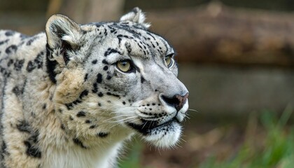 Obraz premium Close-up snow leopard portrait