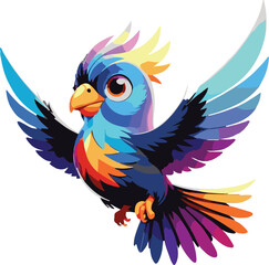 Tropical Bird Vector | Flat Color Wings Spread | 8-10 Color Palette | No Background EPS/SVG

Vibrant Flying Bird | Open Wings Colorful Design | Minimal Avian Art | Flat Style Clipart

Colorful Wings V