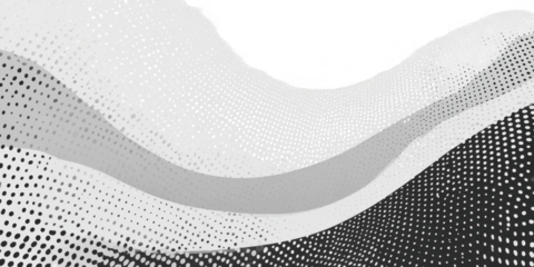 Abstract grayscale wavy halftone pattern
