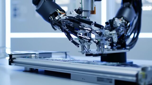 robot computer parts in a laboratory