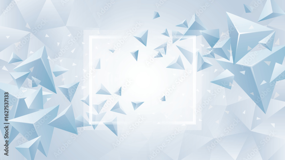 Poster modern 3d triangle polygon background, abstract geometric white gray triangles background. triangle 