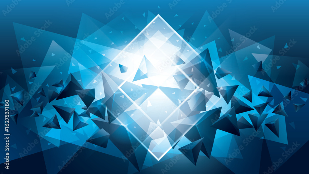 Canvas Prints abstract geometric dark blue triangles background. modern 3d triangle polygon background, triangle s