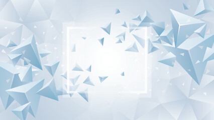Modern 3d triangle polygon background, Abstract Geometric White Gray triangles background. Triangle shapes design. Creative ideas for business presentations, template
