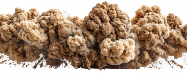 Abstract, textured, tan and brown cloud formations