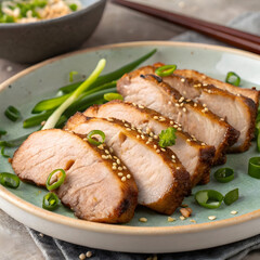 Many piece of cooked pork