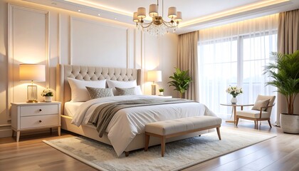 Luxurious bedroom interior
