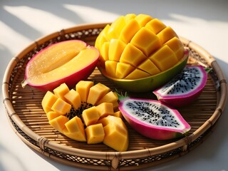 Tropical Fruit Assortment on Tray