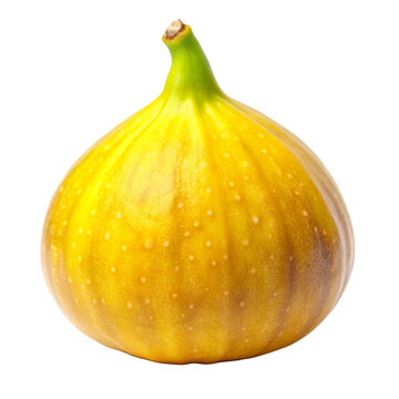 Yellow fig fruit isolated on white background
