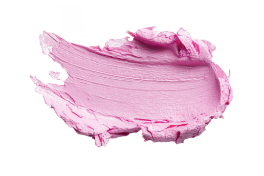 Pink cosmetic smear on black background