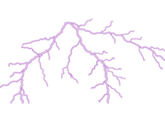 Purple lightning bolt, Powerful Lightning, electric lightning bolt strike Thunder Bolt, lightning bolt strike. Thunderstorm or light effect on Transparent, PNG, Cutout and White Background