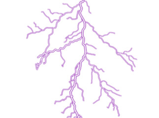 Purple lightning bolt, Powerful Lightning, electric lightning bolt strike Thunder Bolt, lightning bolt strike. Thunderstorm or light effect on Transparent, PNG, Cutout and White Background